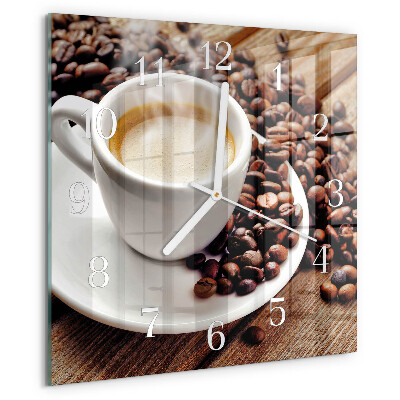 Reloj cuadrado Taza de café