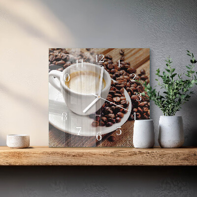 Reloj cuadrado Taza de café