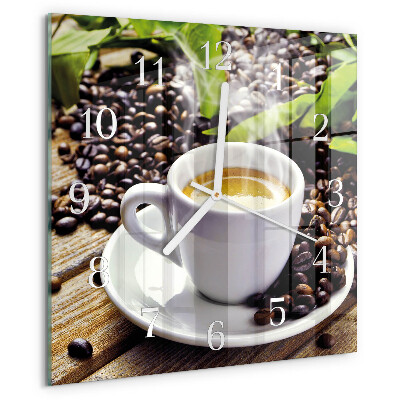 Reloj cuadrado Taza de café