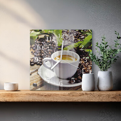 Reloj cuadrado Taza de café