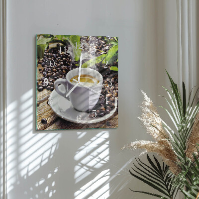 Reloj cuadrado Taza de café