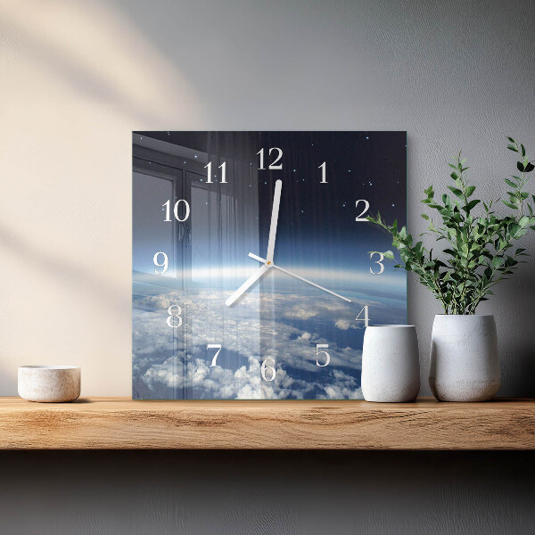 Reloj cuadrado El universo de la Tierra