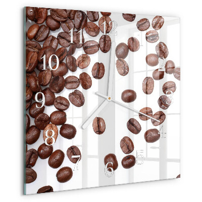 Reloj cuadrado Granos de café
