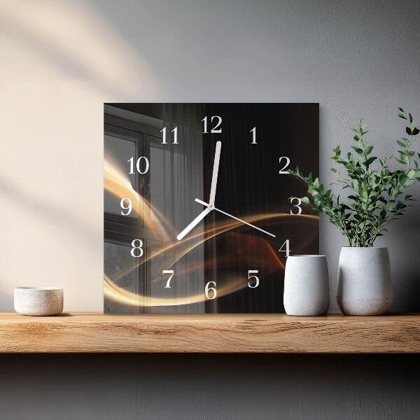 Reloj cuadrado Líneas abstractas