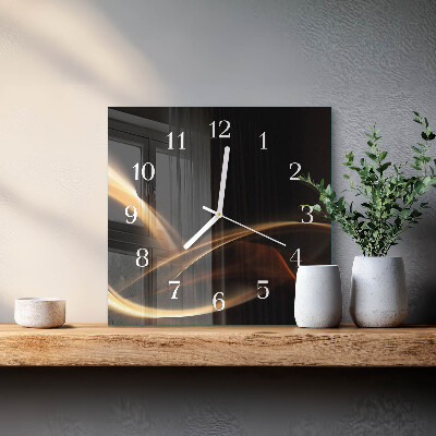 Reloj cuadrado Líneas abstractas