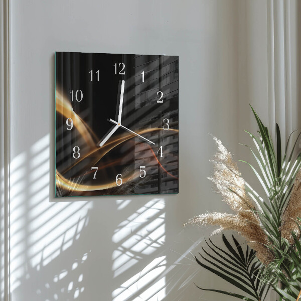 Reloj cuadrado Líneas abstractas