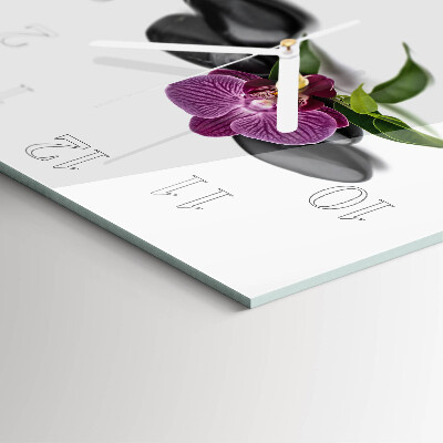 Reloj cuadrado Orquídea