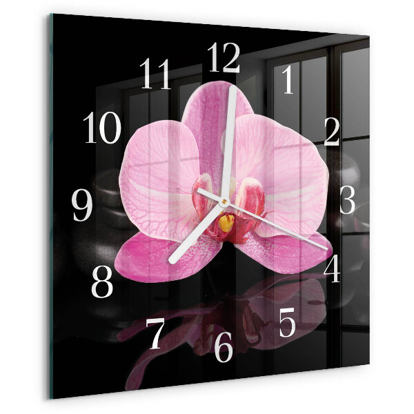 Reloj cuadrado Orquídea