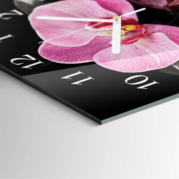 Reloj cuadrado Orquídea