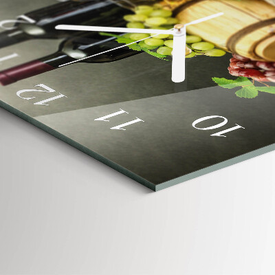 Reloj cuadrado Uvas para vino