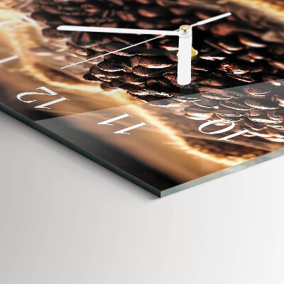 Reloj cuadrado Granos de café