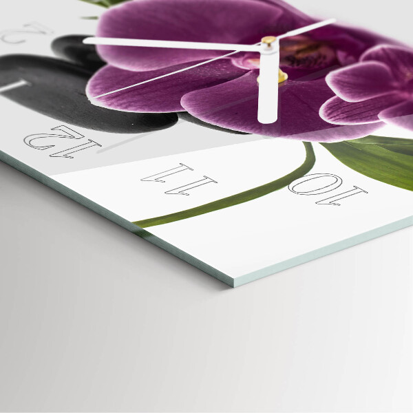 Reloj cuadrado Orquídea