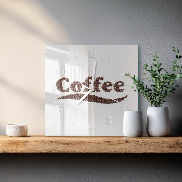 Reloj cuadrado Café 
