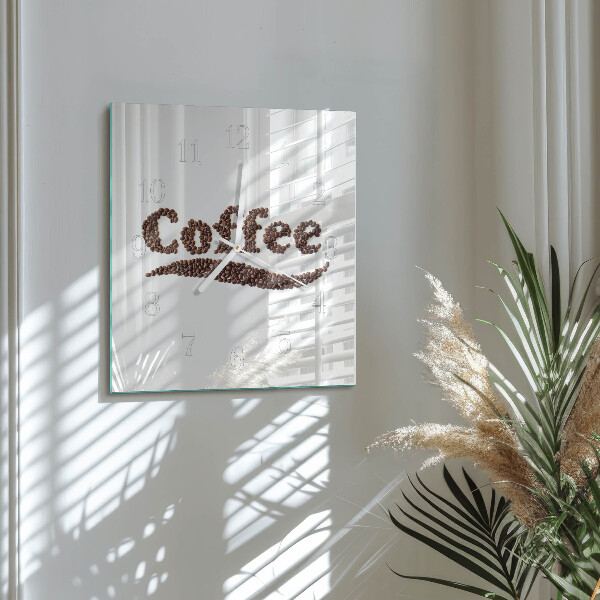 Reloj cuadrado Café 