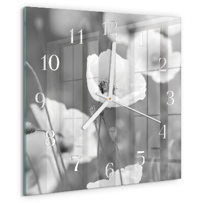 Reloj cuadrado Amapolas
