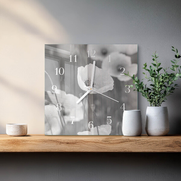 Reloj cuadrado Amapolas