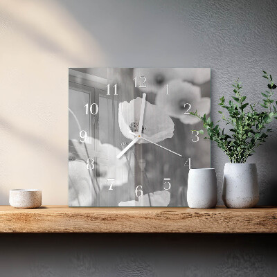 Reloj cuadrado Amapolas