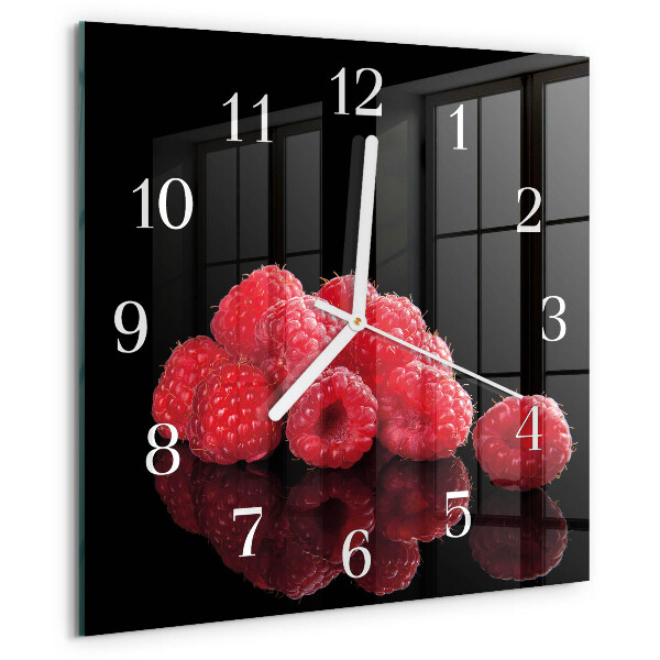 Reloj cuadrado Frambuesas
