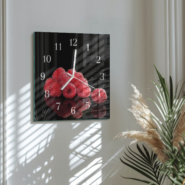 Reloj cuadrado Frambuesas