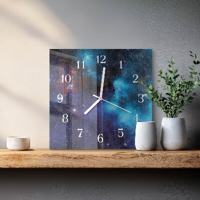 Reloj cuadrado cielo estrellado