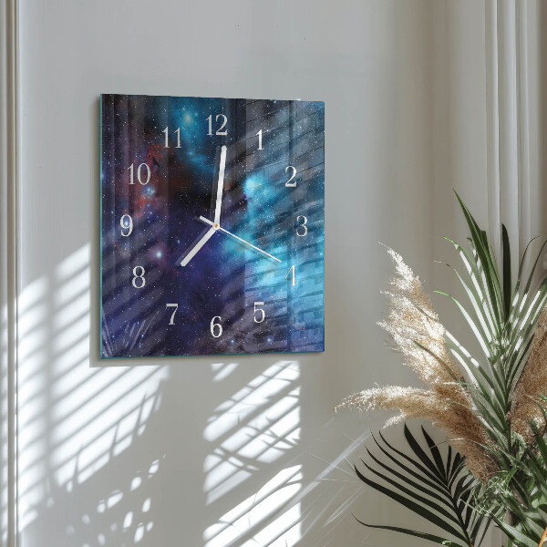 Reloj cuadrado cielo estrellado