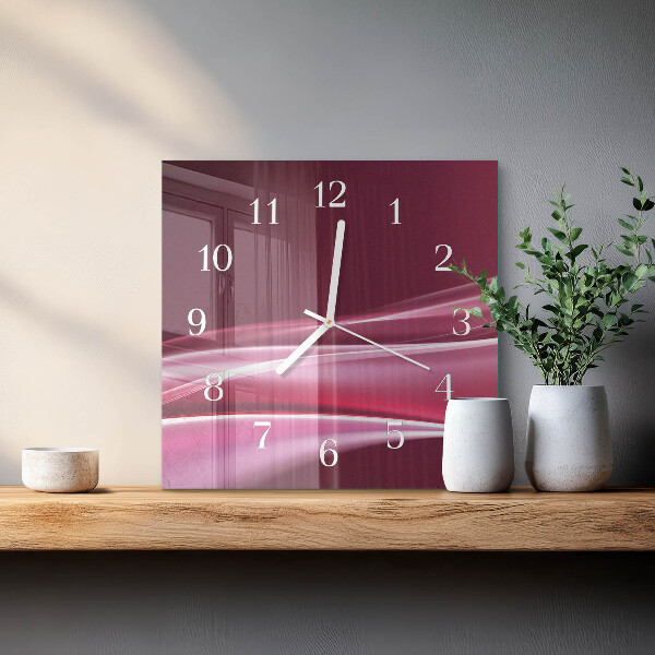 Reloj cuadrado Líneas abstractas