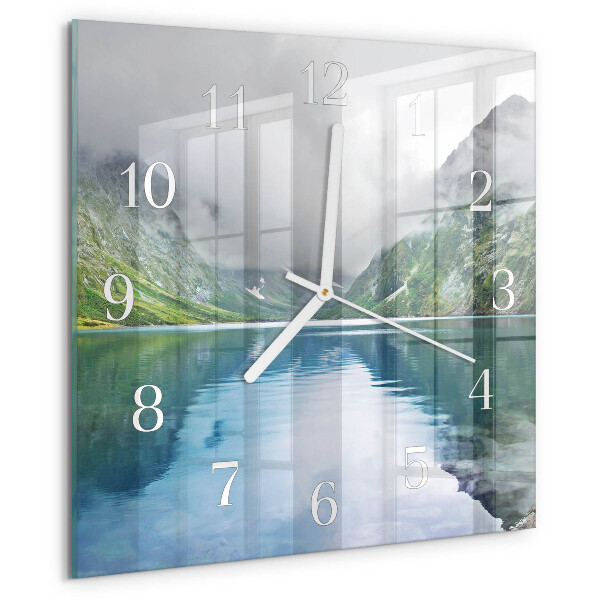 Reloj cuadrado Lago de montaña