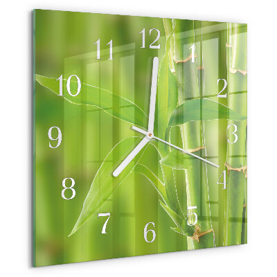 Reloj cuadrado Planta de bambú