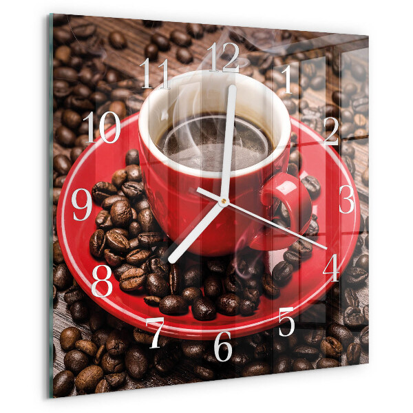 Reloj cuadrado Taza de café