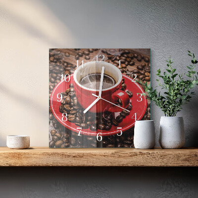 Reloj cuadrado Taza de café