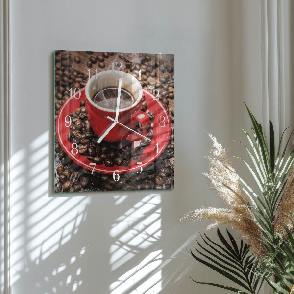 Reloj cuadrado Taza de café
