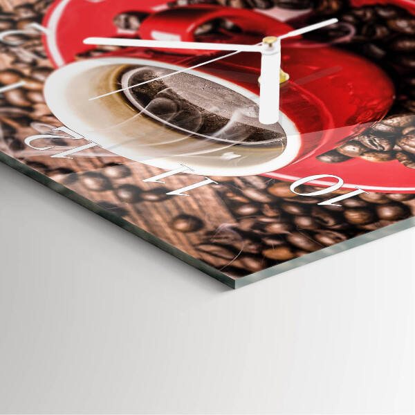 Reloj cuadrado Taza de café