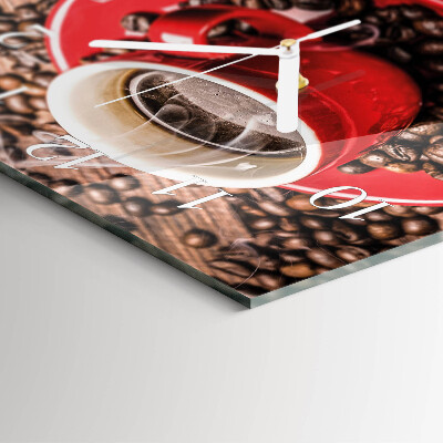 Reloj cuadrado Taza de café