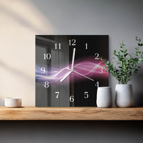 Reloj cuadrado Líneas abstractas
