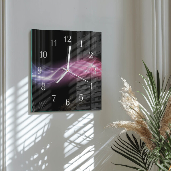 Reloj cuadrado Líneas abstractas