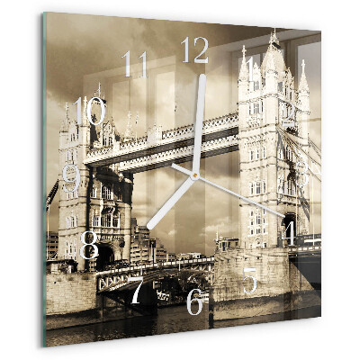 Reloj cuadrado Puente de Londres Sepia