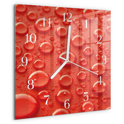 Reloj cuadrado Gotas de agua