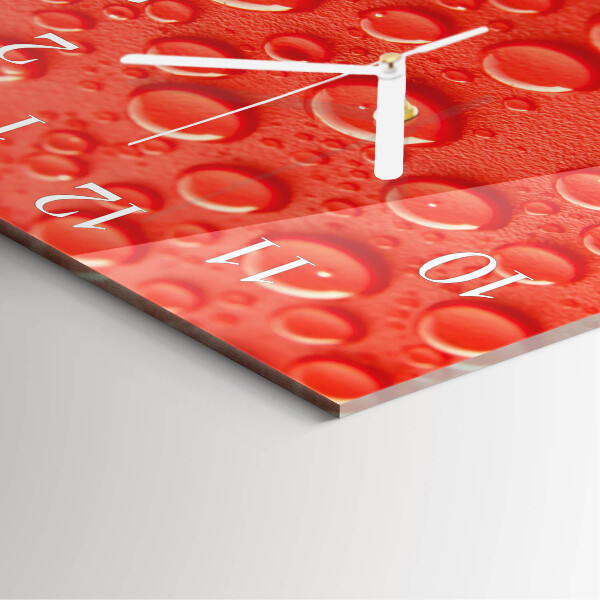 Reloj cuadrado Gotas de agua
