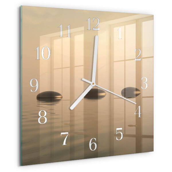 Reloj cuadrado Piedras Agua