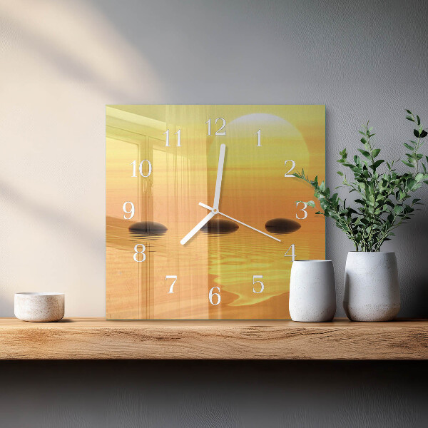 Reloj cuadrado Agua Sol