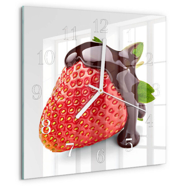 Reloj cuadrado Chocolate con fresa