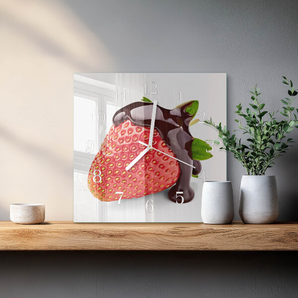 Reloj cuadrado Chocolate con fresa