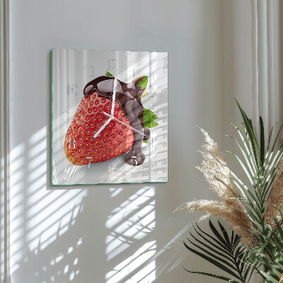 Reloj cuadrado Chocolate con fresa