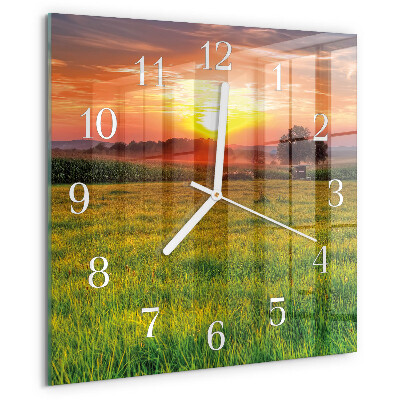 Reloj cuadrado Pradera paisajística