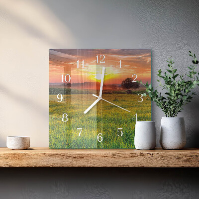 Reloj cuadrado Pradera paisajística