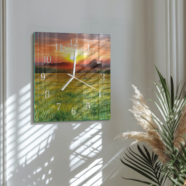 Reloj cuadrado Pradera paisajística