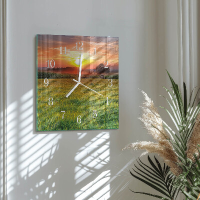 Reloj cuadrado Pradera paisajística