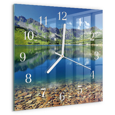 Reloj cuadrado Lago de montaña