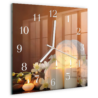 Reloj cuadrado Velas de spa