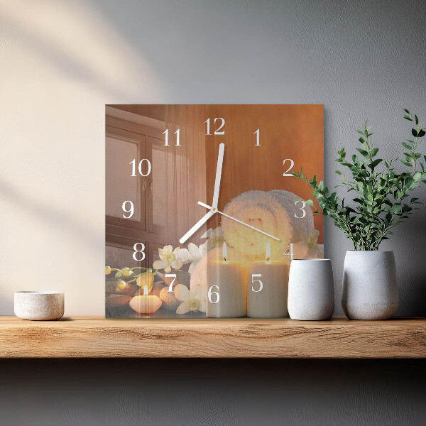 Reloj cuadrado Velas de spa